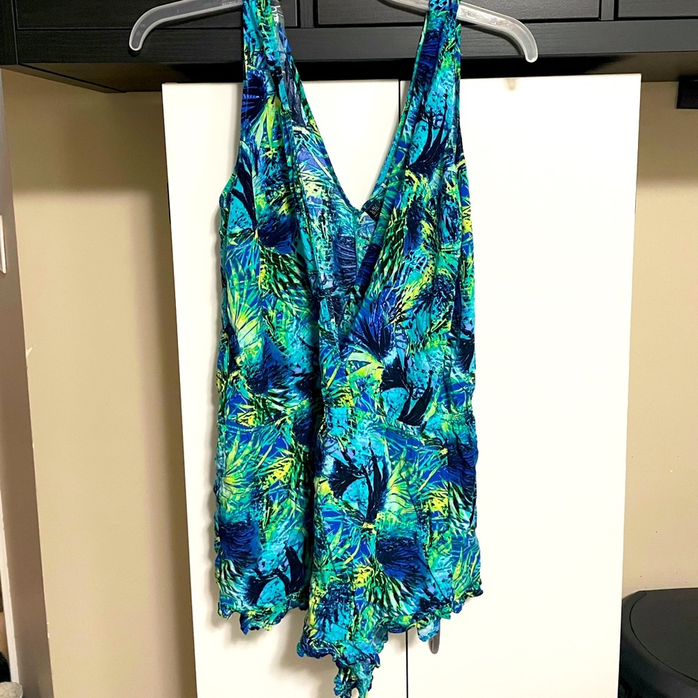 Swim suit coverup romper
